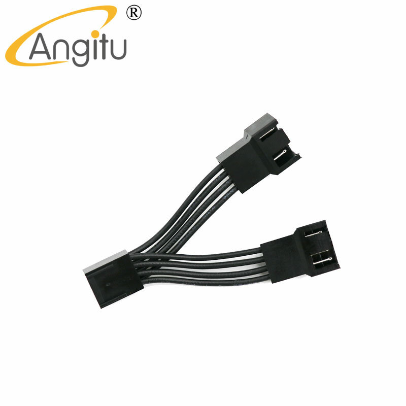 Angitu-Cable de alimentación divisor PWM, placa base súper corta, 4 pines, 1007, 22AWG, ventilador Y Cable adaptador macho a hembra