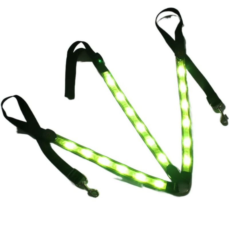 Arnés de caballo LED recargable, decoración intermitente Visible nocturna, Collar de caballo, placa de pecho LED segura para deportes al aire libre