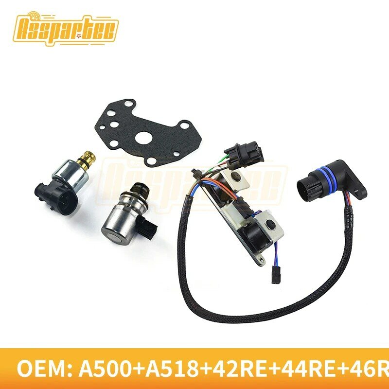 NEW A518 42RE 44RE 46RE Transmission Solenoid Kit  For JEEP Dodge 1996-1999 Rostra & BorgWarner 4-piece 52118500AB A500 22954C