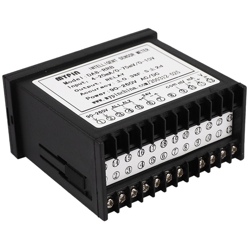 Mypin czujnik cyfrowy miernik wielofunkcyjny inteligentny wyświetlacz Led 0-75Mv/4-20Ma/0-10V 2 przekaźnik wyjście alarmowe Da8-Rrb