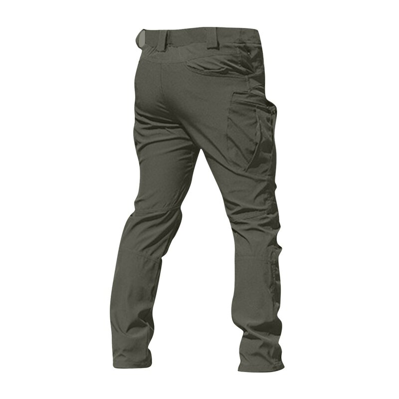 กางเกงฝึกชายขายาวแบบลำลองมีกระเป๋าหลายกระเป๋าสำหรับนักปีนเขาไปตั้งแคมป์ตกปลาเดินป่ากลางแจ้ง