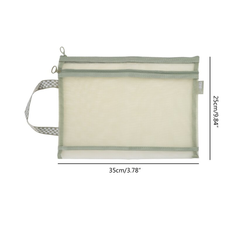 Сетчатая сумка на молнии для документов, прозрачная сумка для файлов, сумка формата с буквами, офисные принадлежности
