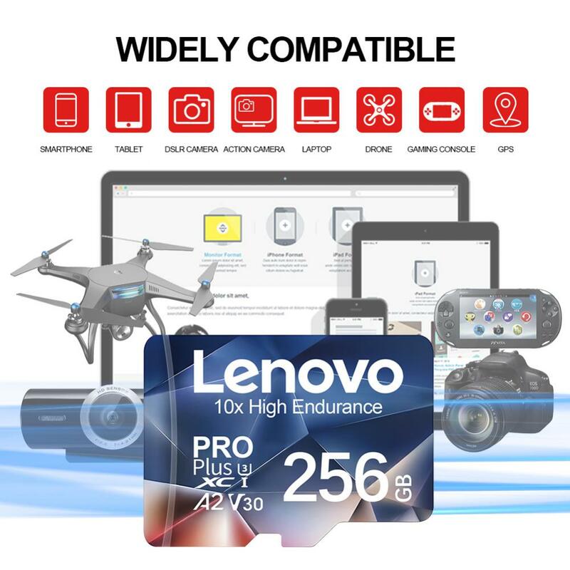 Lenovo 2Tb Sd Geheugenkaart C10 Micro Tf Sd Kaart Class10 Sd/Tf Flash Card 128/256/512Gb Mini Sd Kaart Voor Nintendo Switch Telefoon