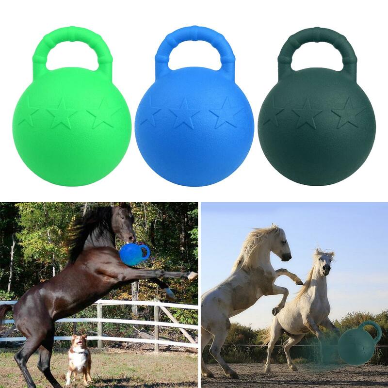 Rubber Equine Play Ball Anti-burst 25cm Horse Soccer Ball Training Toy