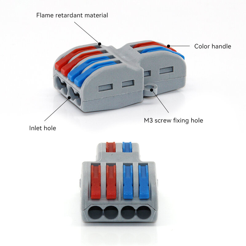 1/5/10 PCS 1 in Multiple Out Fast Electrical Connectors Universal Compact Splitter Wiring Cable Connector Push-in Terminal Block