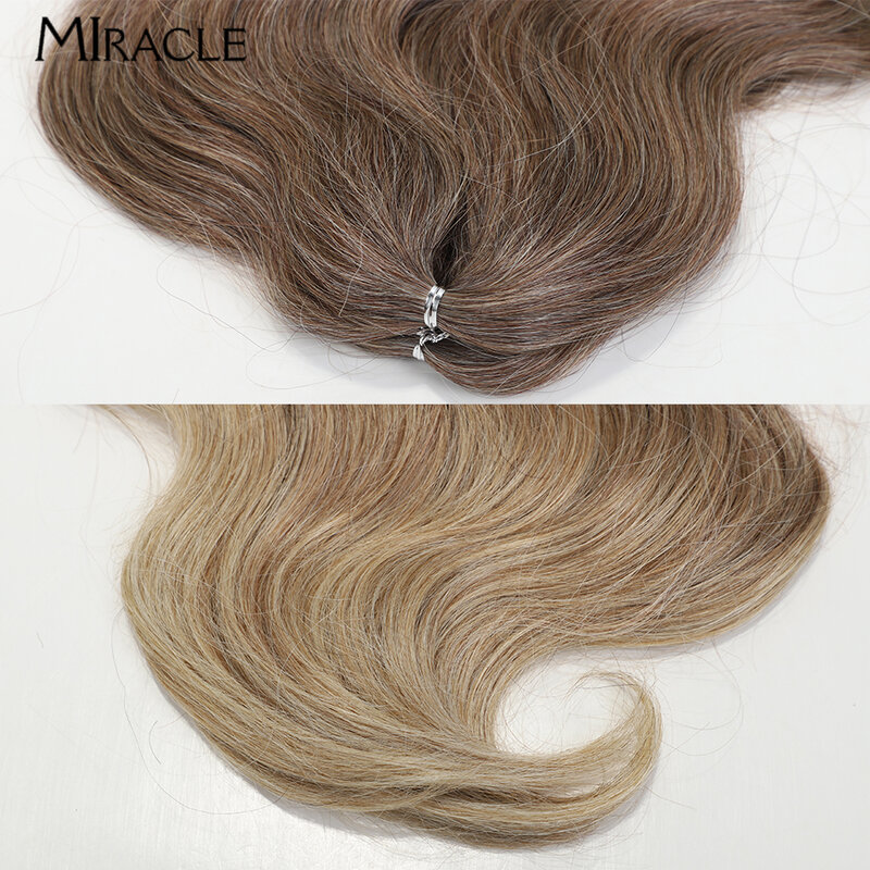 MIRACLE-Extensions de Cheveux Synthétiques Ondulés, Tresses Blondes au Crochet, Faux Cheveux, 24 Pouces