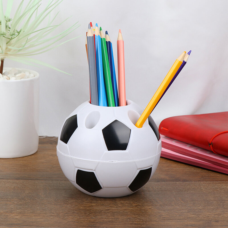 Herramienta de forma de fútbol para decoración del hogar, suministros de regalo para estudiantes, portalápices, soporte para cepillo de dientes, estante de escritorio, Mesa