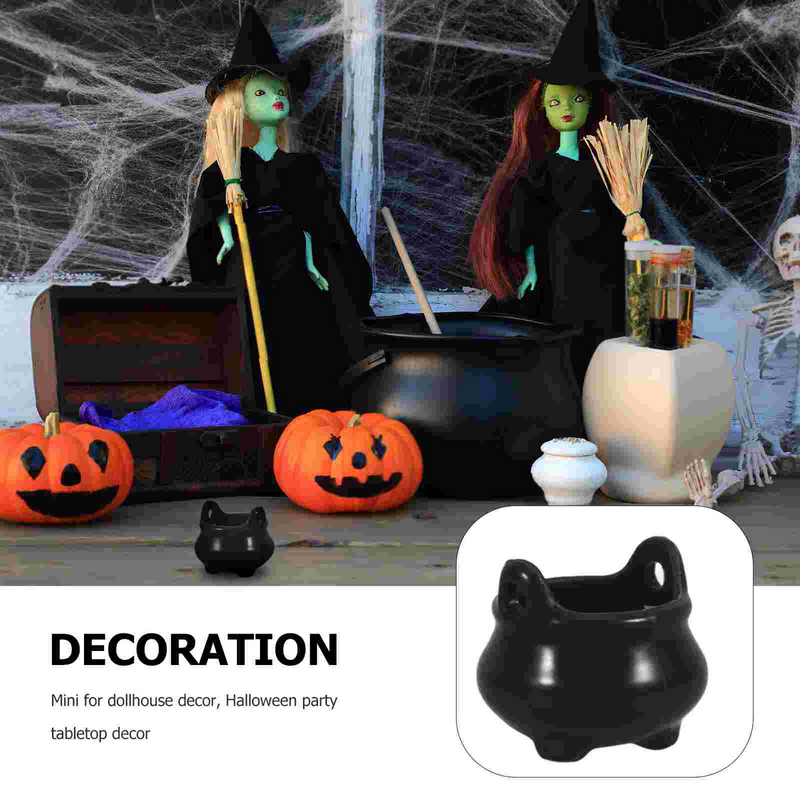 20 шт Хэллоуин ведьма бойлер миниатюрные игрушки для рукоделия искусственные горшки украшения пластиковые украшения для сцены