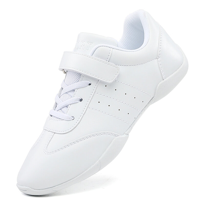 Scarpe da cheerleader bianche per ragazze scarpe da Tennis da ballo per bambini scarpe basse comode e leggere scarpe sportive da esterno per interni