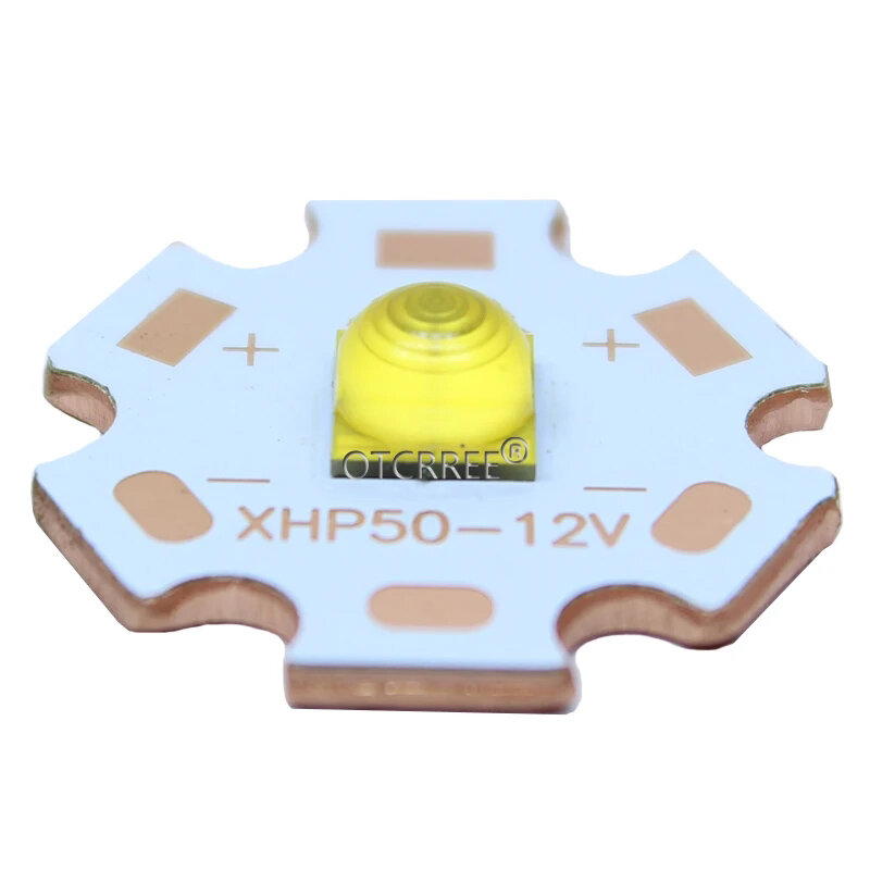 Cuentas LED XHP50 de China, recambio de color blanco neutro 6500k, emisor LED de 6V, 12V, on16MM, 20MM, PCB de cobre, 1-10 piezas