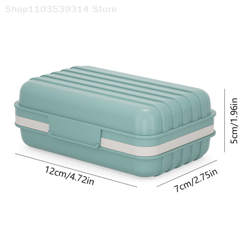 Portable Soap Dishes Bathroom Soap Dish With Lid Home Plastic Soap Box Leak-Proof Keeps Soap Dry Soap Dish Travel Essentials
