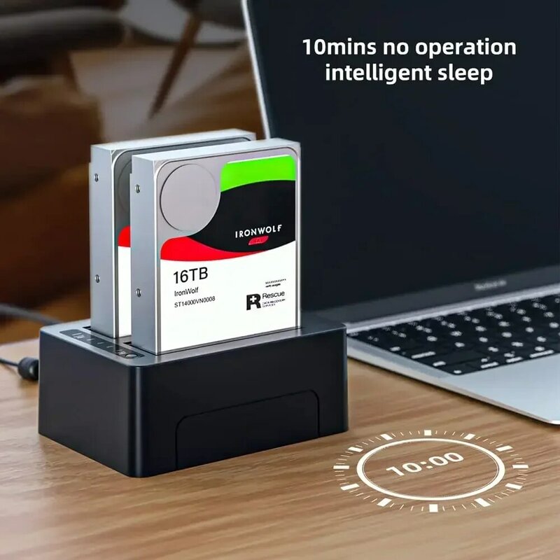 MAIWO USB 3.0 to SATA Dual Bay Hard Drive Docking Station for 2.5" 3.5" SATA HDD/SSD Storage Dock Support Offline Clone Function