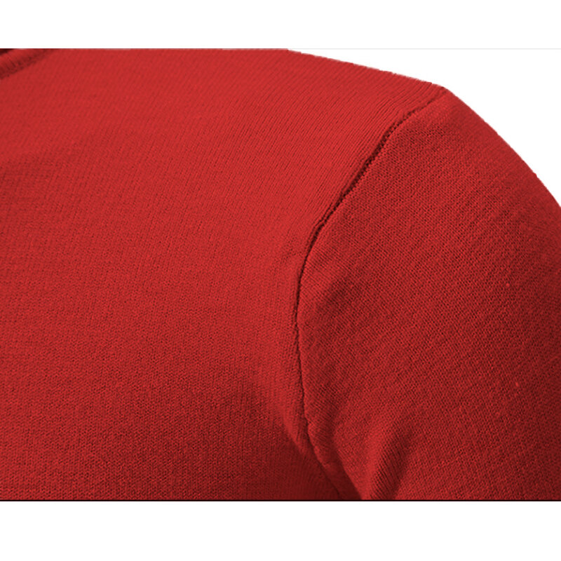 Camisola de malha slim fit manga comprida masculina, camisa de fundo gola alta, tendência monocromática, roupas outono e inverno