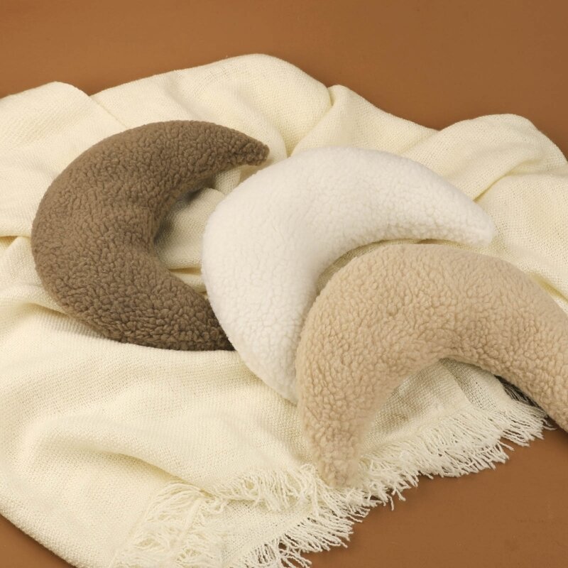 Мягкая и удобная подушка в форме луны для фотосъемки новорожденных, подушка для позирования, коврик для поддержки головы для