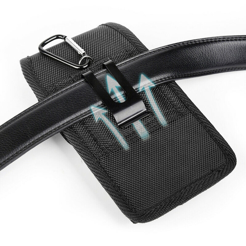 Bolsa de almacenamiento para teléfono móvil, riñonera colgante de 4 tamaños, Clip de cinturón sin mosquetón, bolsa de tela Oxfod portátil, 2023