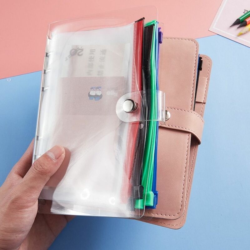 Faktur perlengkapan kantor sekolah 6 pelubang tas daun longgar dokumen tas arsip Notebook kantong pengikat A5/A6 kantong Binder