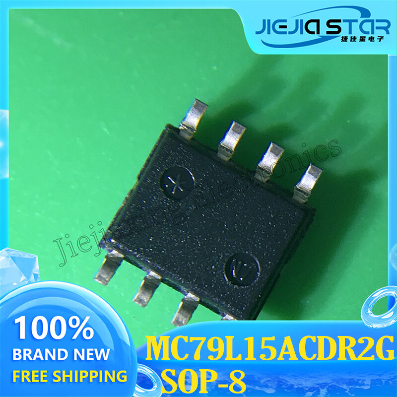 Chip regulador de tensão linear com gravação, MC79L15ACDR2G, MC79L15, 9L15A SOP-8, 100% original, 5-30PCs, frete grátis eletrônicos
