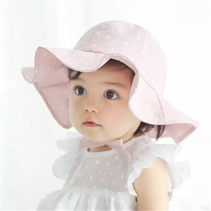 Piękna czapka dla niemowląt czapka bawełniana dziewczynka czapka przeciwsłoneczna letnia na zewnątrz dzieci czapka Panama niemowlę chłopcy dziewczęta czapki wiaderko plażowe