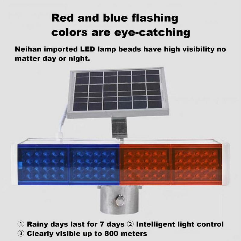 Solar Beacon Light Outdoor Solar Operated Waterproof Safety Signs Security Light Road Construction Signs Flash Traffic Lights