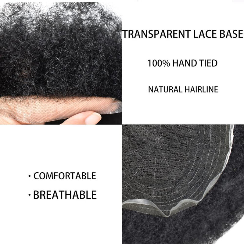 Черный афро кудрявый Новый Полный парик на сетке для мужчин дышащий мужской Протез для волос мужской парик замена системы волос