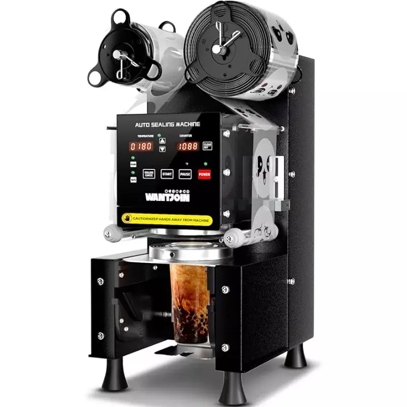 Wantjoin-Machine entièrement automatique de scellement de tasse de machine de bancs de tasse 90/95mm Machine500-600 électrique standardis/H panneau d'affichage à cristaux liquides de commande numérique