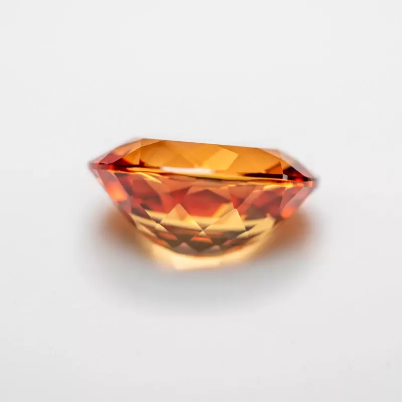 Lab Gegroeide Saffier Oranje Kleur Ovale Vorm Charmes Edelstenen Kralen Voor Diy Sieraden Maken Materiaal Selecteerbaar Agl Certifica