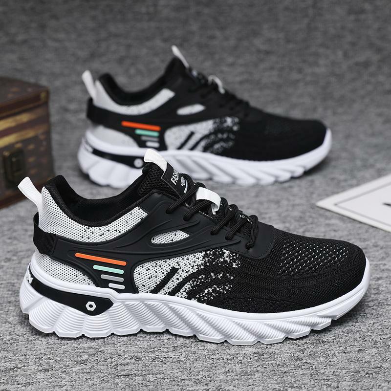 Men's Shoes Autumn Leisure Running Leather Facing Wear-Resistant Sports Men's Height Increasing White Clunky Trendy Shoes Bo