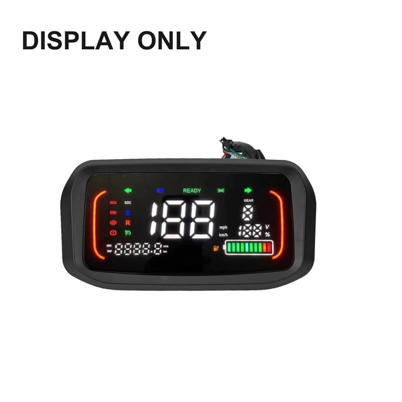 1 LCD Display Meter Control Panel Black For E Bike Motor Meter Multi Functional Replacement Scooter W/ Bracket