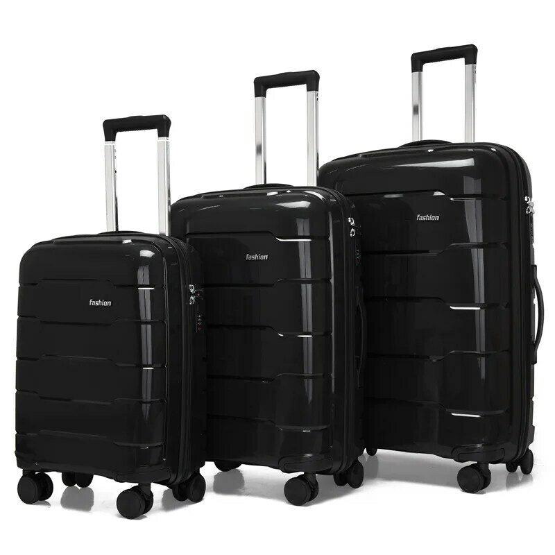 กระเป๋าเดินทางล้อลาก3ชิ้นความจุขนาดใหญ่กระเป๋าเดินทางลำลองธุรกิจใหม่