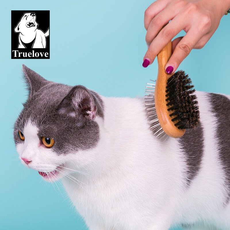 Truelove Huisdier Kam 2 In 1 Pet Hair Brush Katten Honden Accessoires Hair Bows Multifunctionele Kat Hond Huisdier Bont Borstel TLK23131