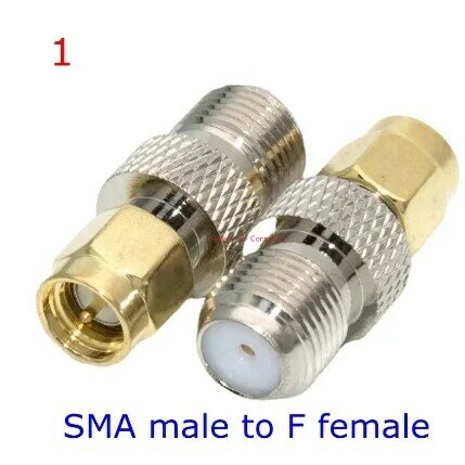 Soquete fêmea F para plugue macho SMA, 10pcs, 50pcs, 100pcs
