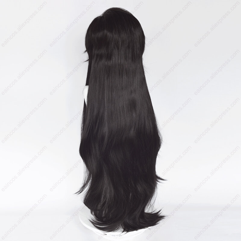 Tian Guan Ci Fu San Lang Hua Cheng Cosplay Pruik 80Cm Lange Zwarte Pruiken Hittebestendig Synthetisch Haar