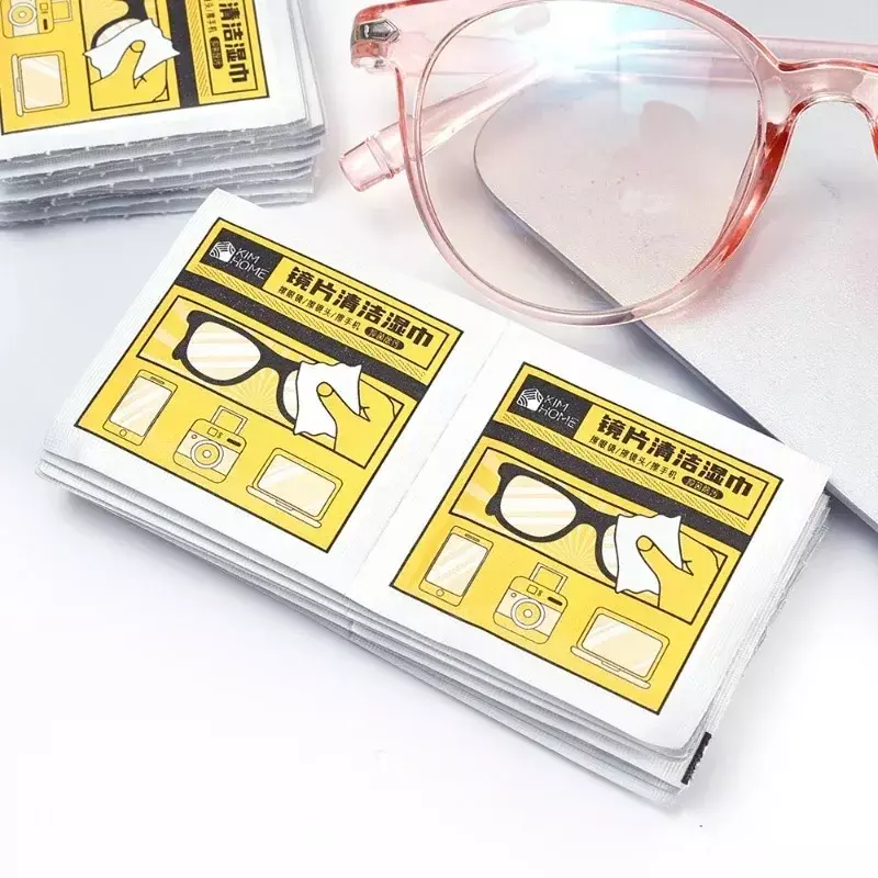 Anti-Fog Cleaner Wet Wipes Disposable Eyeglasses Cleaning Lens Cloths Independent Packaging Screen Glasses Cleaning Tools