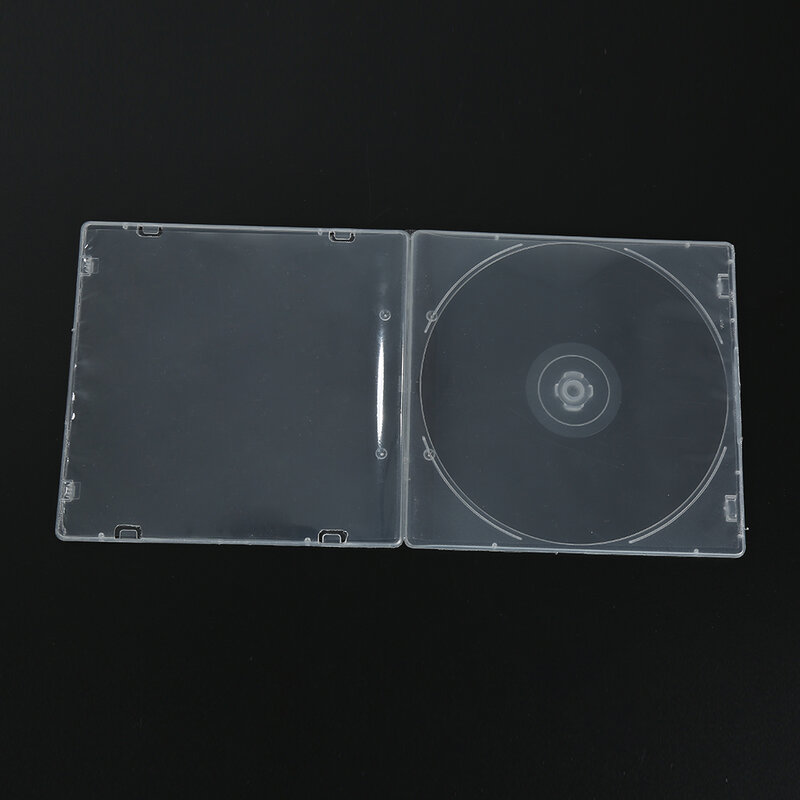 Caja organizadora de almacenamiento para cine en casa, estuche individual ultrafino estándar transparente de 5,2mm, caja organizadora de álbum de disco CDR portátil para cine en casa