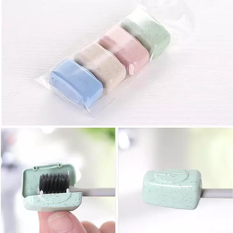 4 sztuk/zestaw Mini pokrowiec na głowica szczoteczki do zębów przenośny uchwyt na szczoteczkę do zębów do podróży na zewnątrz domowe akcesoria do łazienki