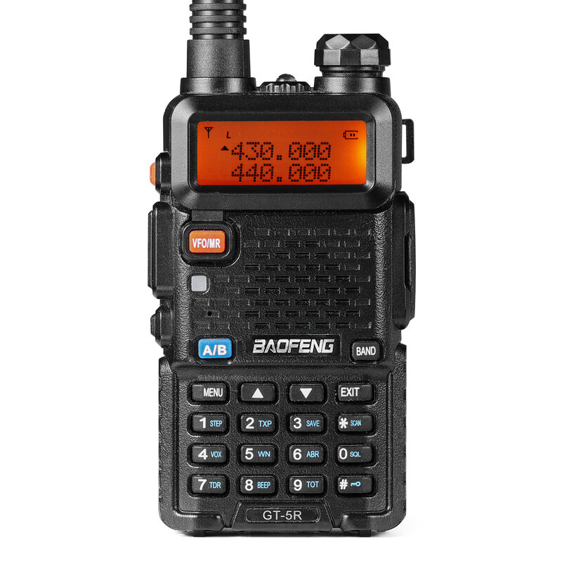 Baofeng GT-5R handheld ham radio, walkie talkies für erwachsene, fcc konform, schwarz