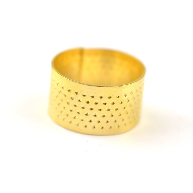 Dedal antiguo de Metal dorado, tamaño 18x11mm, contenido del paquete, Protector de dedos Retro, dedal antiguo, cómodo de usar