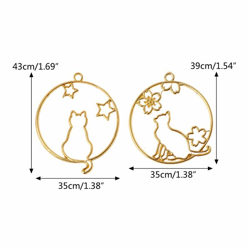 2pcs Flower&for Cat Frame Silicone Mold for DIY for Children Learning