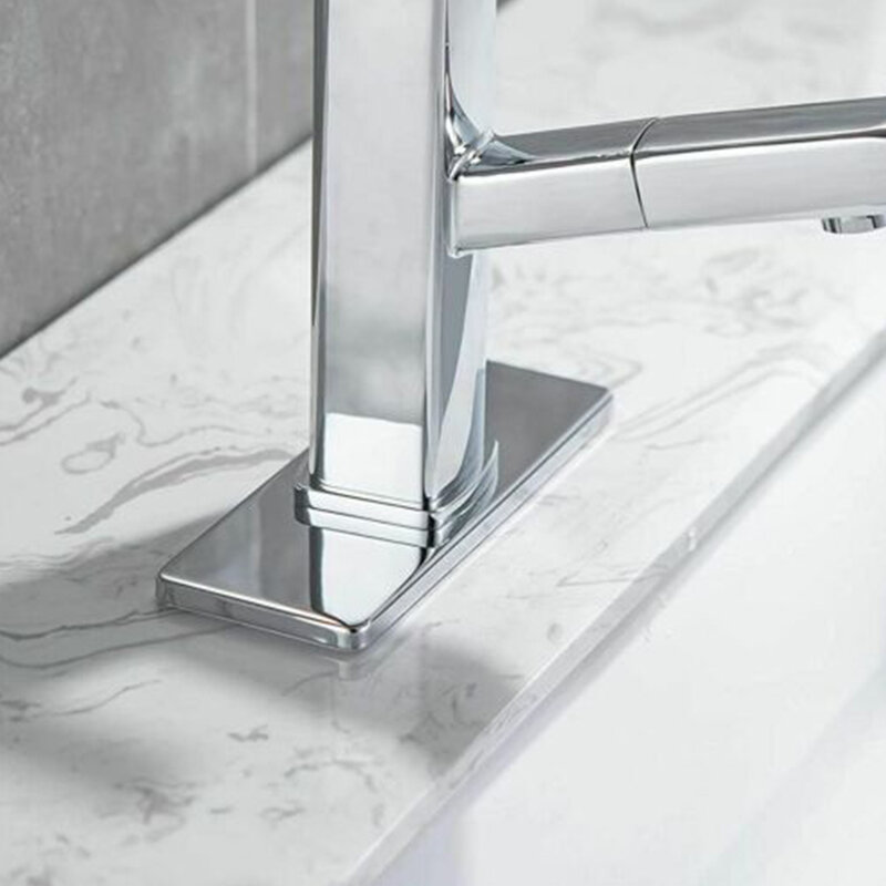 Faucet Hole Tap Cover Deck, Placa para Banheiro, Pia da cozinha, Torneira mais simples, 162x63mm, 1Pc