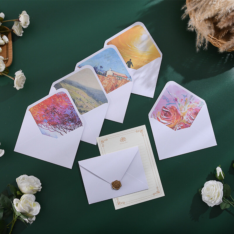 50 teile/los ins Retro Malerei Umschlag hochwertige 250g Papier umschlag Hochzeits einladungen Postkarten Nachricht Geschenk Briefpapier