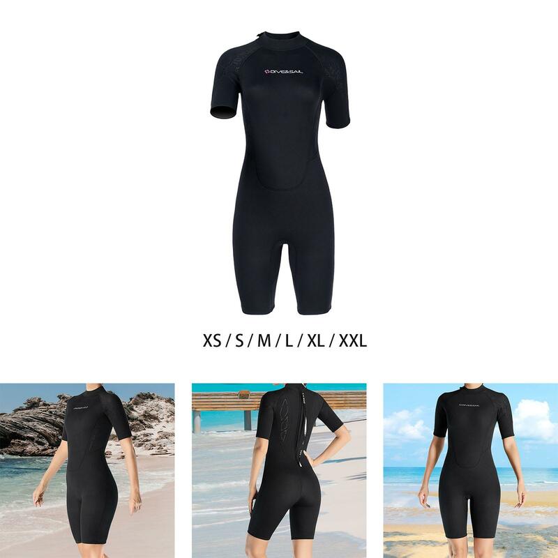 Combinaison de plongée sous-marine pour femme, maillot de bain zippé dans le dos, surf, kayak, plongée en apnée