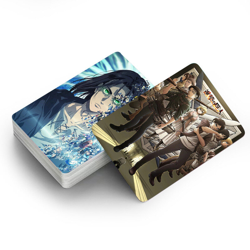 Tarjeta Lomo de Anime japonés Attack On Titan, 1 paquete/30 juegos de cartas pequeñas con postales, Mensaje, foto, regalo, juguete de colección