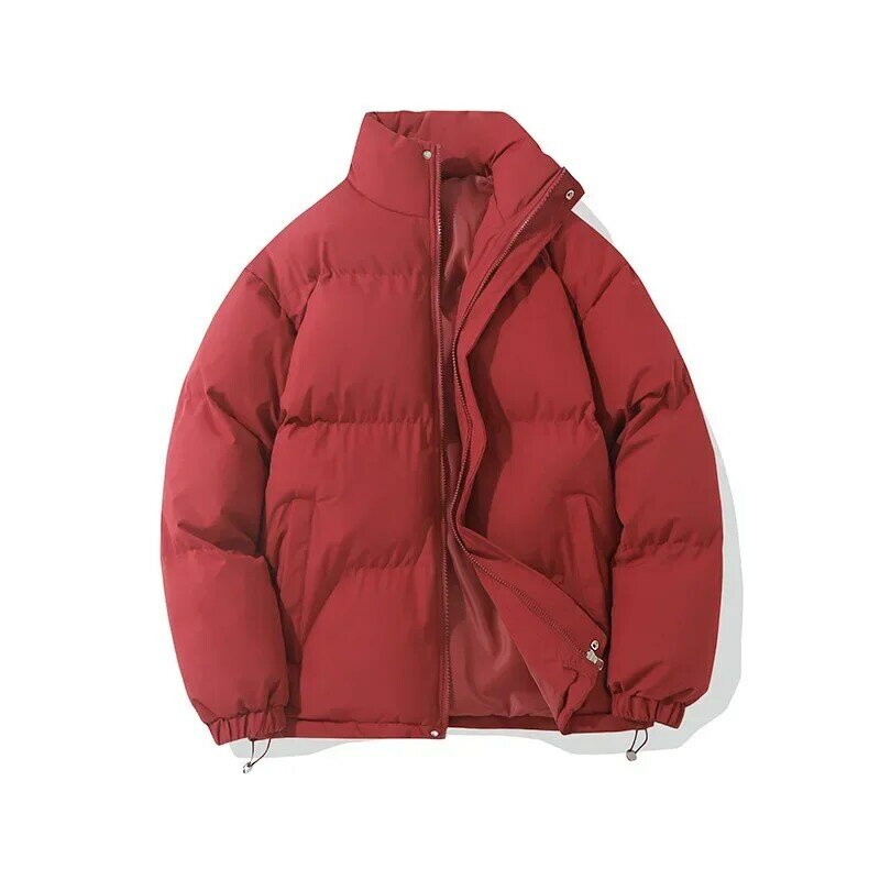 Y2K autunno e inverno Vintage caldo piumino donna collo alto cerniera Design cappotto imbottito in cotone