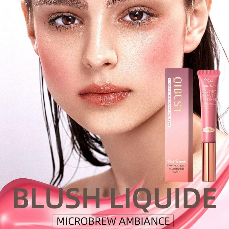 Face Liquid Blush Eyeshadow Cheeks Makeup With Cushion Lightweight Soft Blush Applicator Smooth Waterproof Cream 15g