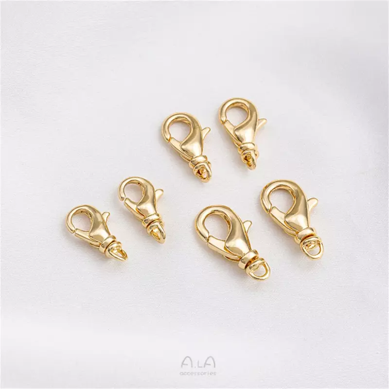 Universal Swivel Buckle 14K Gold Filled Turning Lobster Clasp Handmade DIY Bracelet Necklace Jewelry Finishing Spring Buckle