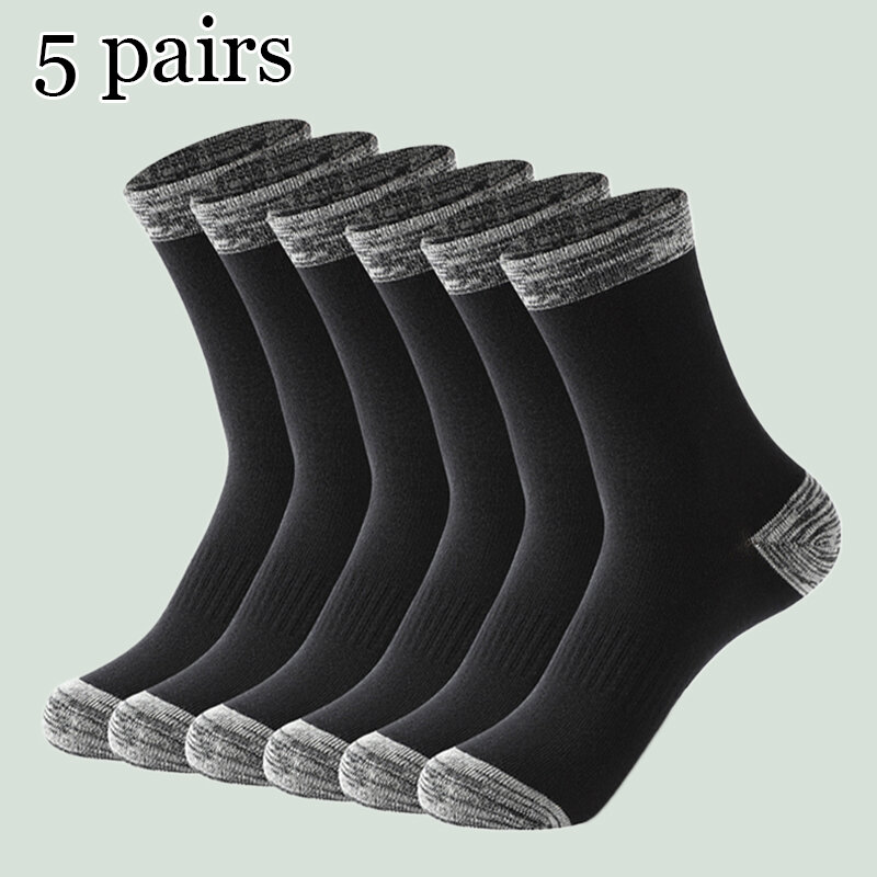 Носки мужские длинные для бега, 5 пар/партия, размеры 38-44
