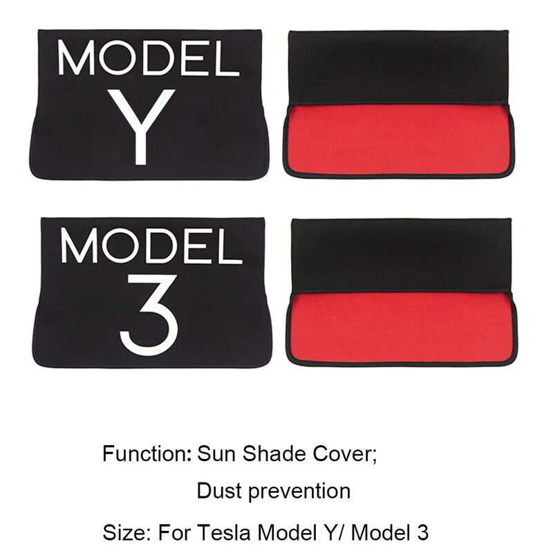 Capa de navegação para Tesla Model 3 Y, filme protetor de tela Sunshade, tecido impermeável com logotipo MODEL 3