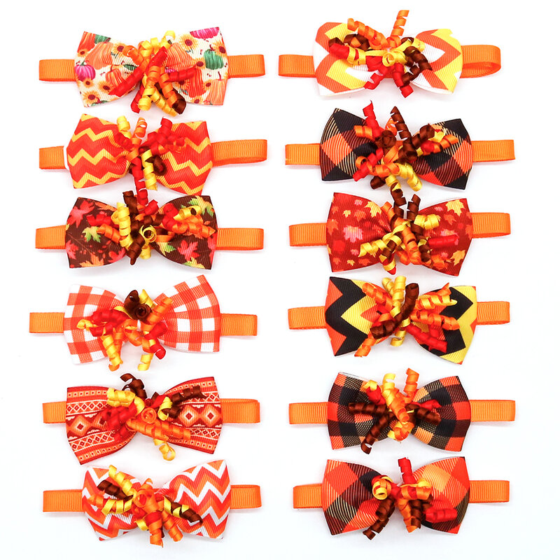 50 шт., декоративные галстуки-бабочки для собак, на День Благодарения