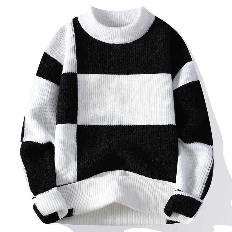 Suéter grosso quente casual masculino, pulôveres confortáveis masculinos, estilo coreano, alta qualidade, moda, inverno, £, 2023