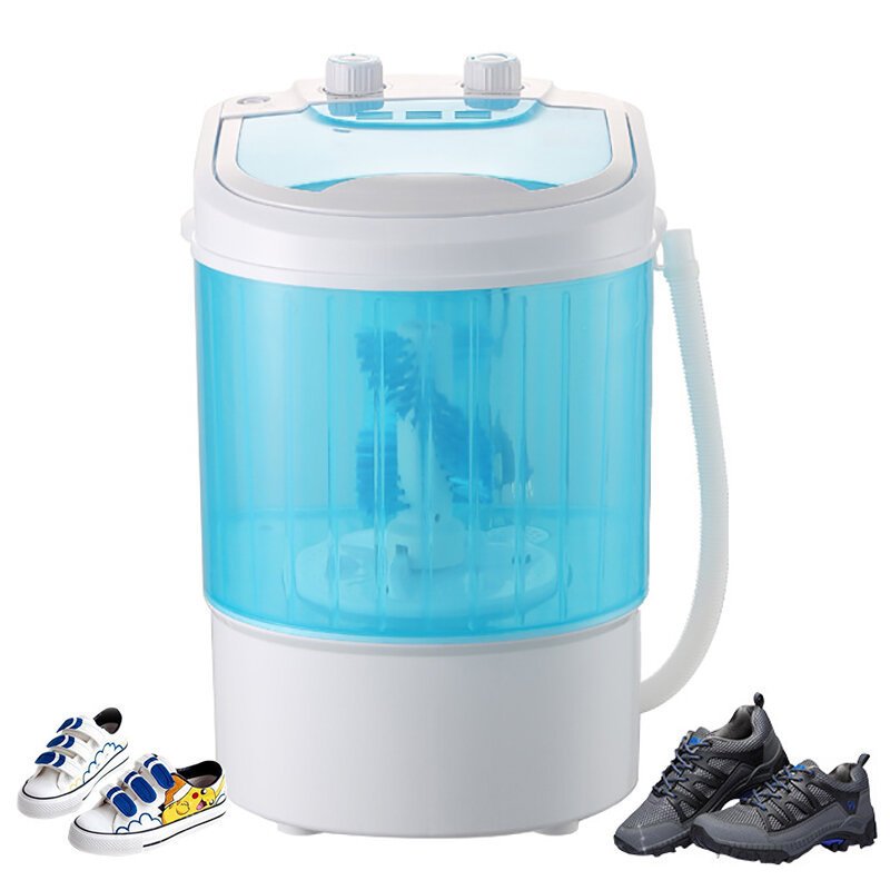 Máquina de lavar da sapata de 110v pequena casa bebê único barril semi-automática máquina de lavar roupa de sapato uv luz azul